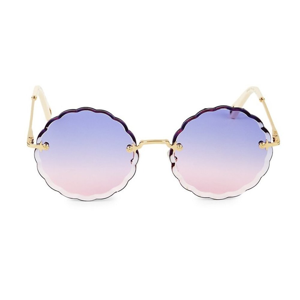 Chloe Flower Scalloped Sunglasses in Violet - 53mm